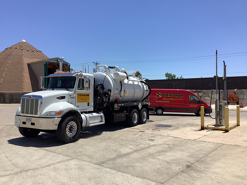 petroleum water truck and van